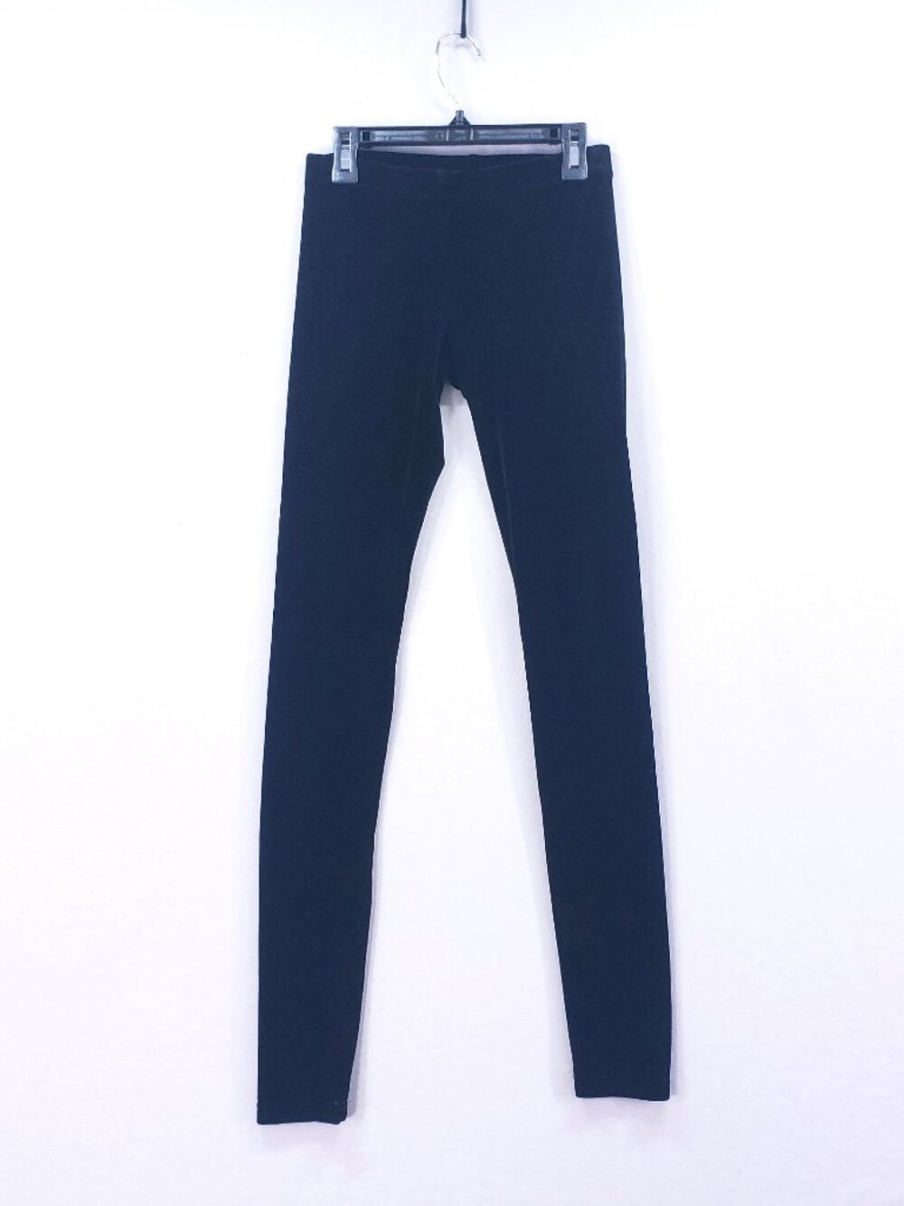 K. Bell Black Skinny Velvet Legging Y2K Sexy Size S-M Pull Up